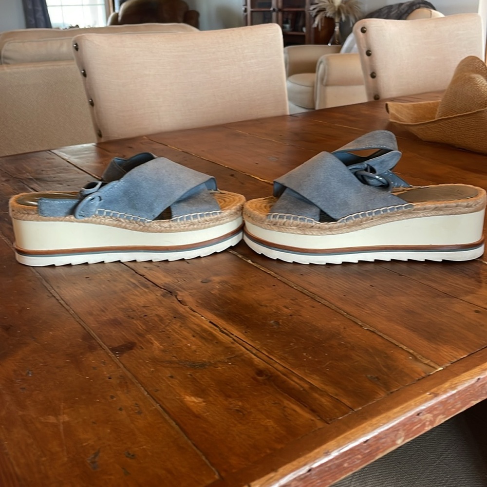 MARC FISHER Ladies Stylish Blue Espadrille Sandals